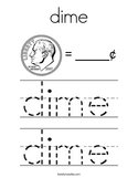dime Coloring Page