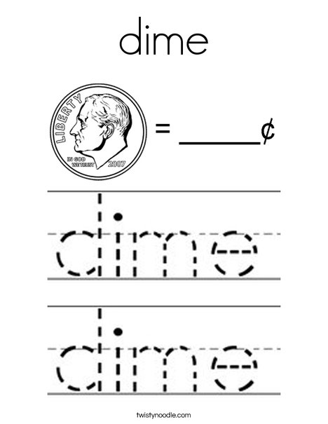 dime Coloring Page