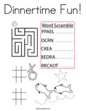 Dinnertime Fun Coloring Page
