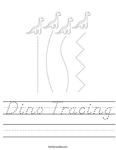 Dino Tracing Worksheet