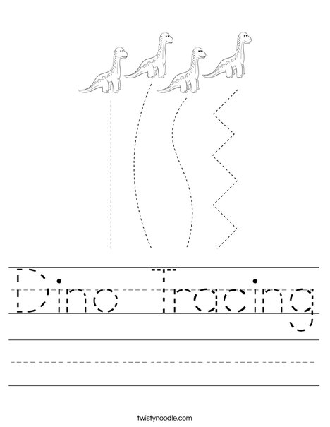 Dino Tracing Worksheet
