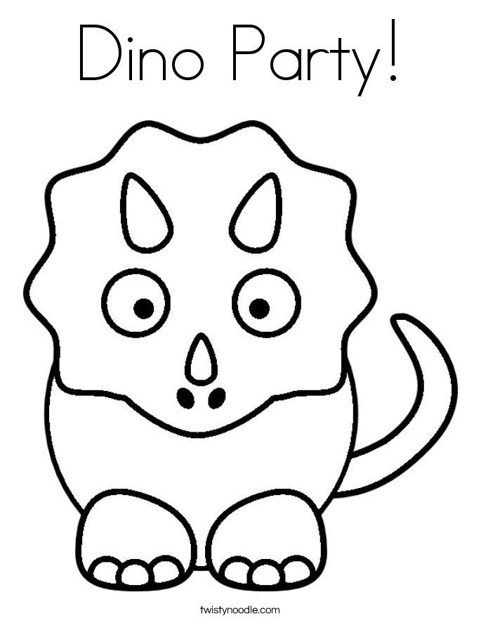 Dino Party! Coloring Page