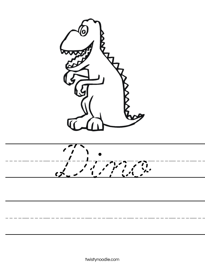 Dino Worksheet