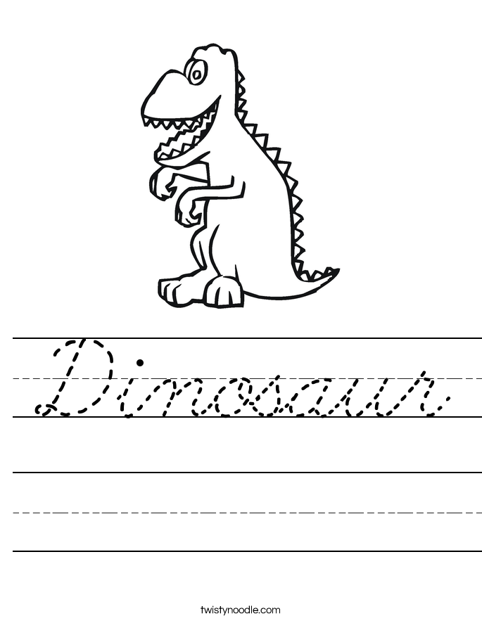 Dinosaur Worksheet