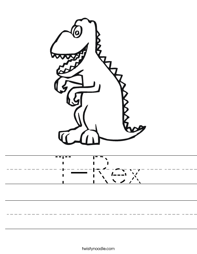 T-Rex Worksheet - Twisty Noodle