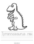 Tyrannosaurus rex Worksheet