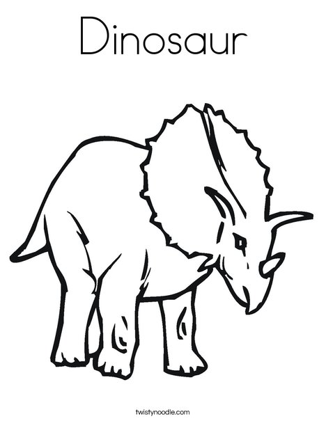 Dinosaur Coloring Page - Twisty Noodle