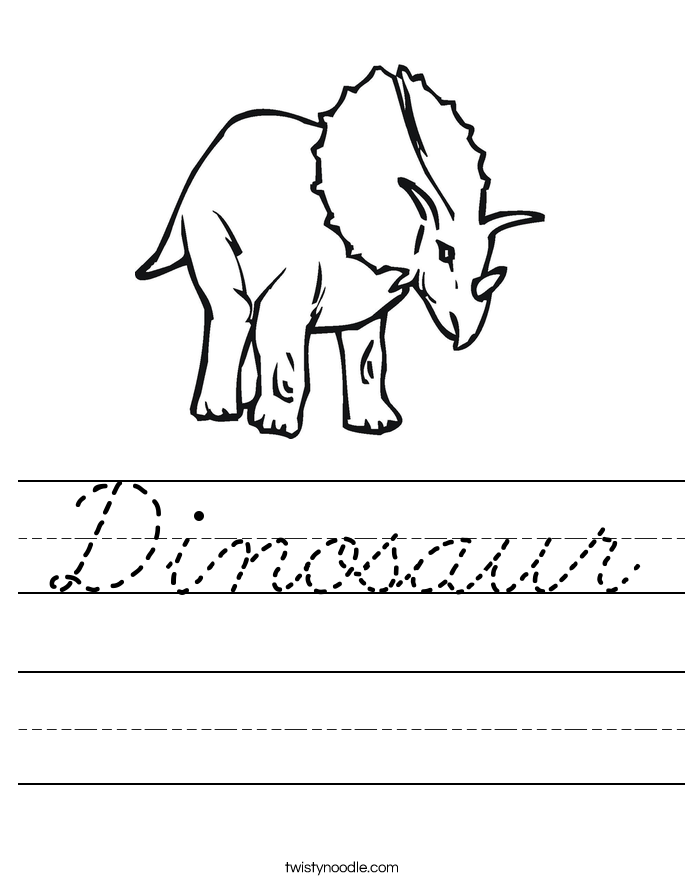 Dinosaur Worksheet