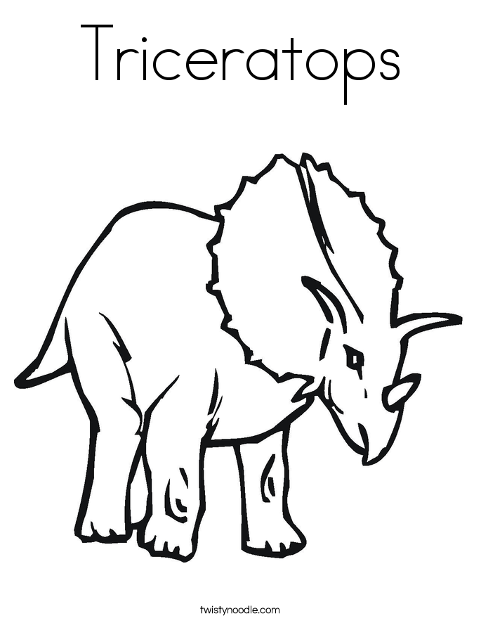 Triceratops Coloring Page