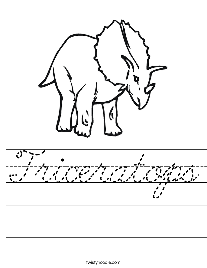 Triceratops Worksheet