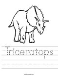 Triceratops Worksheet