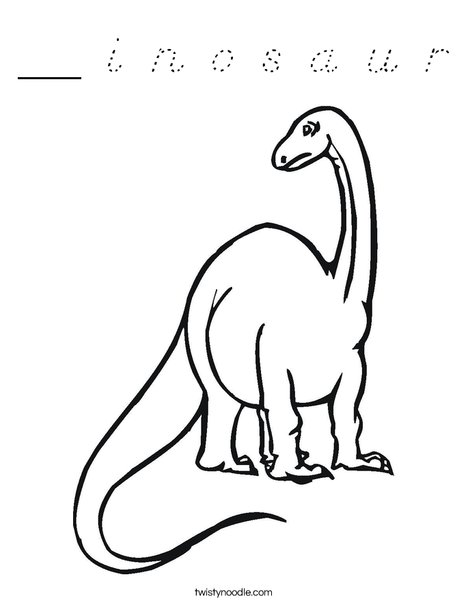 Tall Dinosaur Coloring Page
