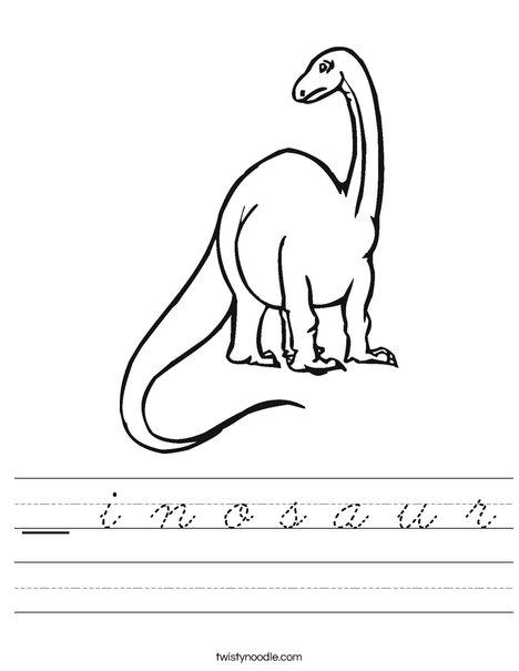 Tall Dinosaur Worksheet