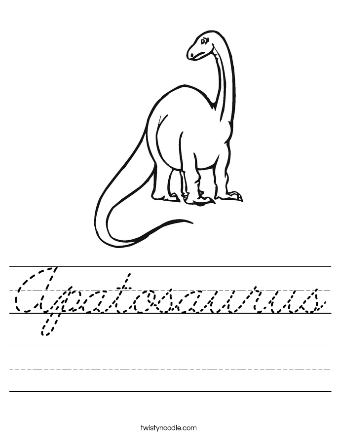 Apatosaurus Worksheet