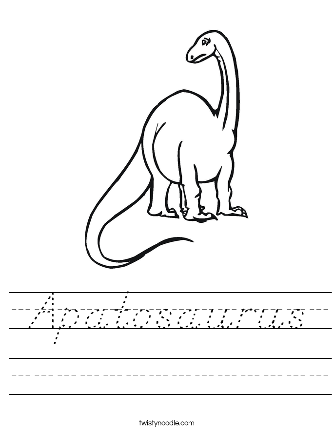 Apatosaurus Worksheet