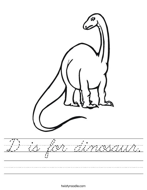 Tall Dinosaur Worksheet