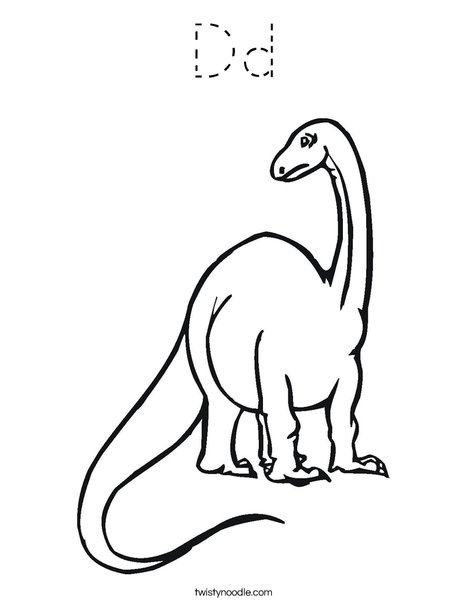 Tall Dinosaur Coloring Page