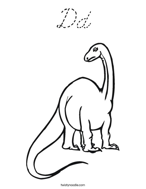 Tall Dinosaur Coloring Page