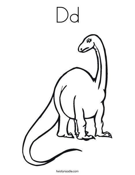 Tall Dinosaur Coloring Page