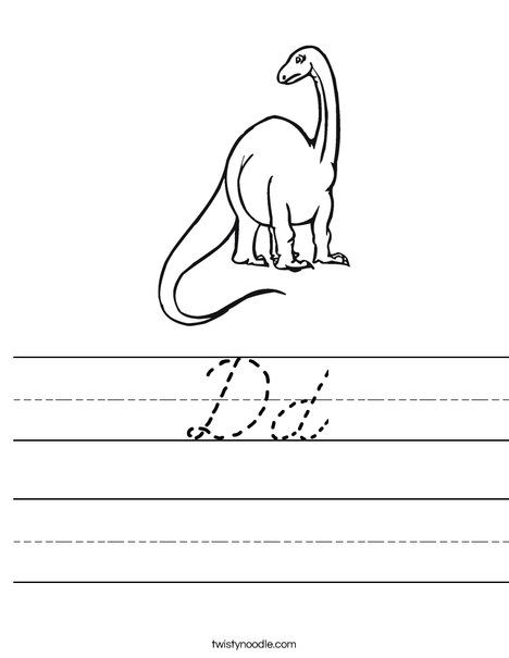 Tall Dinosaur Worksheet