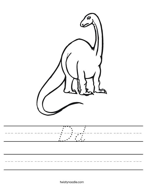 Tall Dinosaur Worksheet