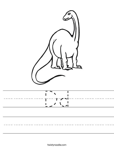 Tall Dinosaur Worksheet