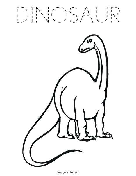 Tall Dinosaur Coloring Page