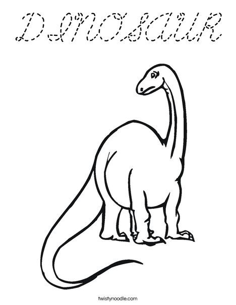 Tall Dinosaur Coloring Page