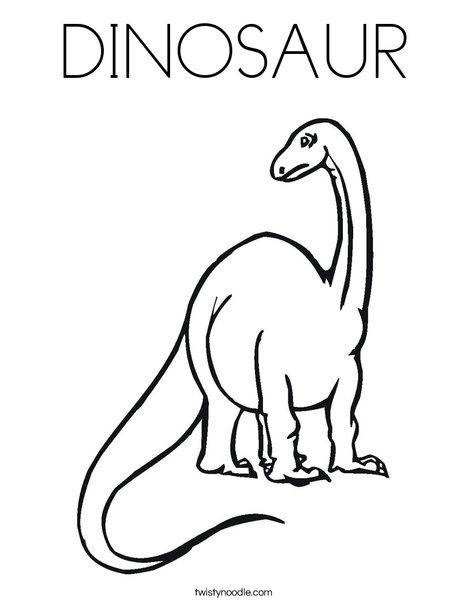 Tall Dinosaur Coloring Page