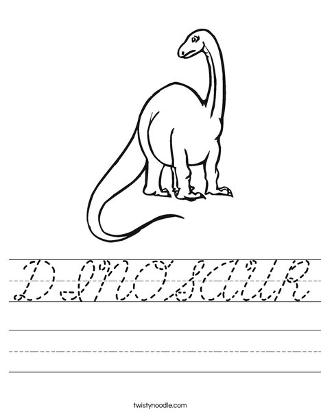 Tall Dinosaur Worksheet