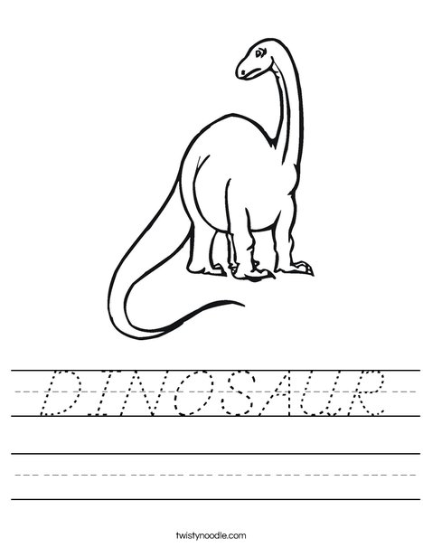 Tall Dinosaur Worksheet