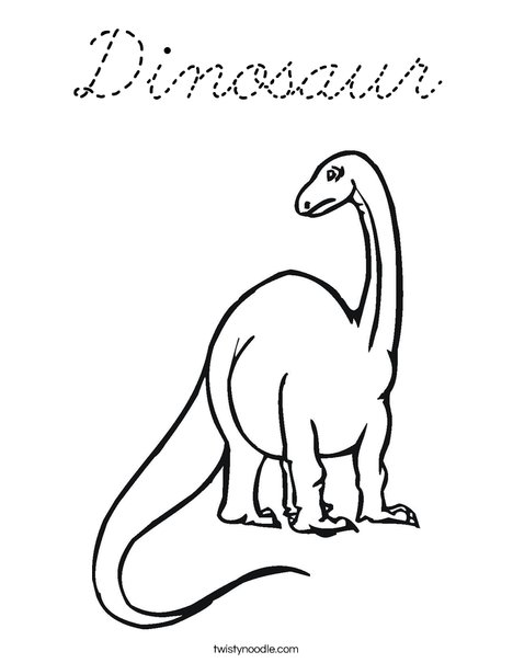 Tall Dinosaur Coloring Page
