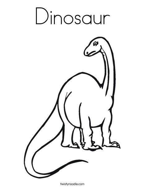 Tall Dinosaur Coloring Page