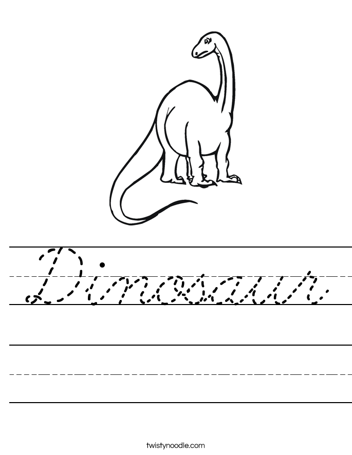 Dinosaur Worksheet