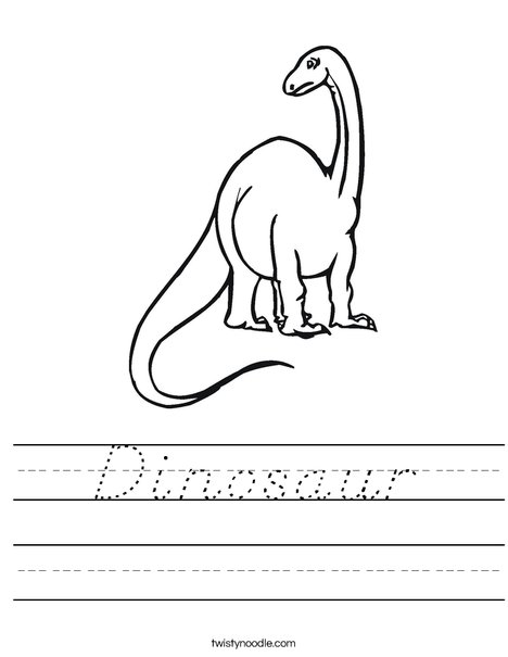 Tall Dinosaur Worksheet