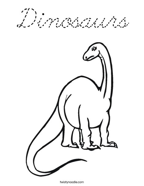 Tall Dinosaur Coloring Page
