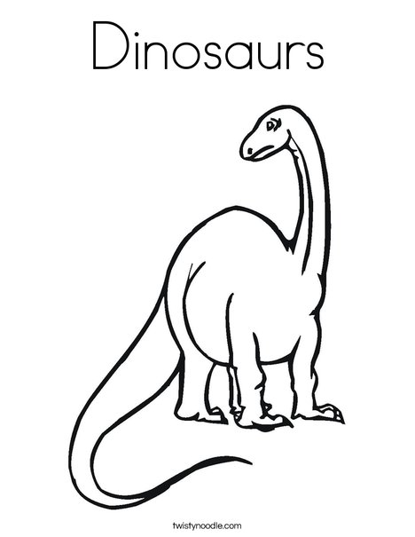 Tall Dinosaur Coloring Page