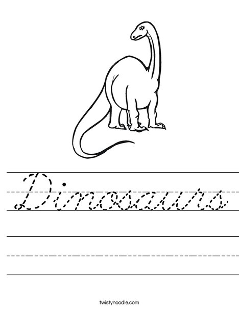 Tall Dinosaur Worksheet