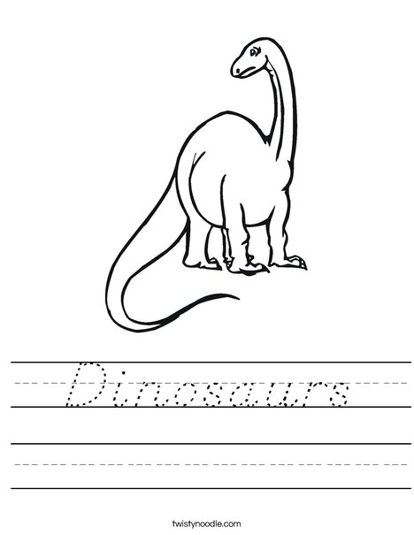 Tall Dinosaur Worksheet