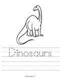 Dinosaurs Worksheet