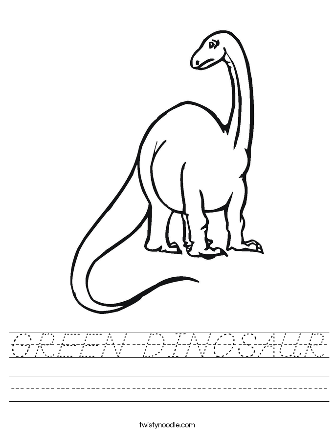 GREEN DINOSAUR Worksheet
