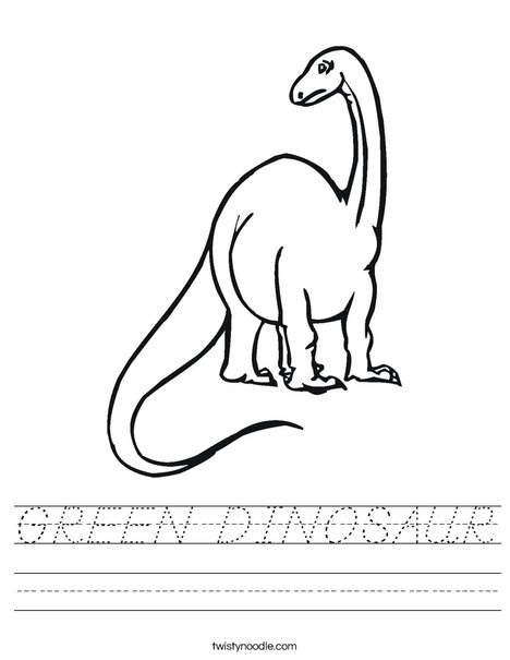 Tall Dinosaur Worksheet
