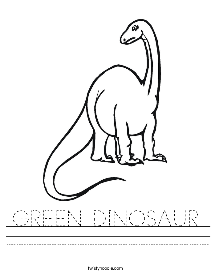 GREEN DINOSAUR Worksheet