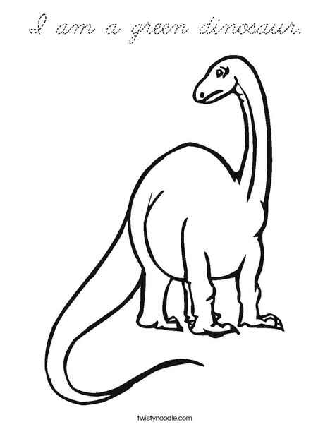 Tall Dinosaur Coloring Page