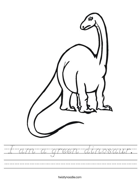 Tall Dinosaur Worksheet