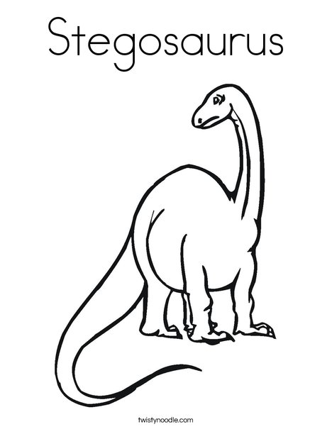 Tall Dinosaur Coloring Page