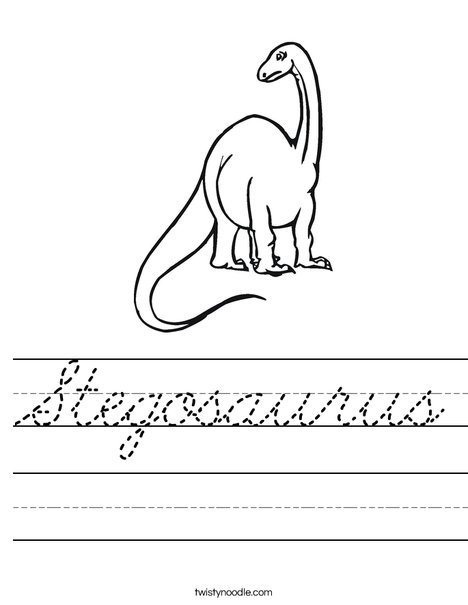 Tall Dinosaur Worksheet