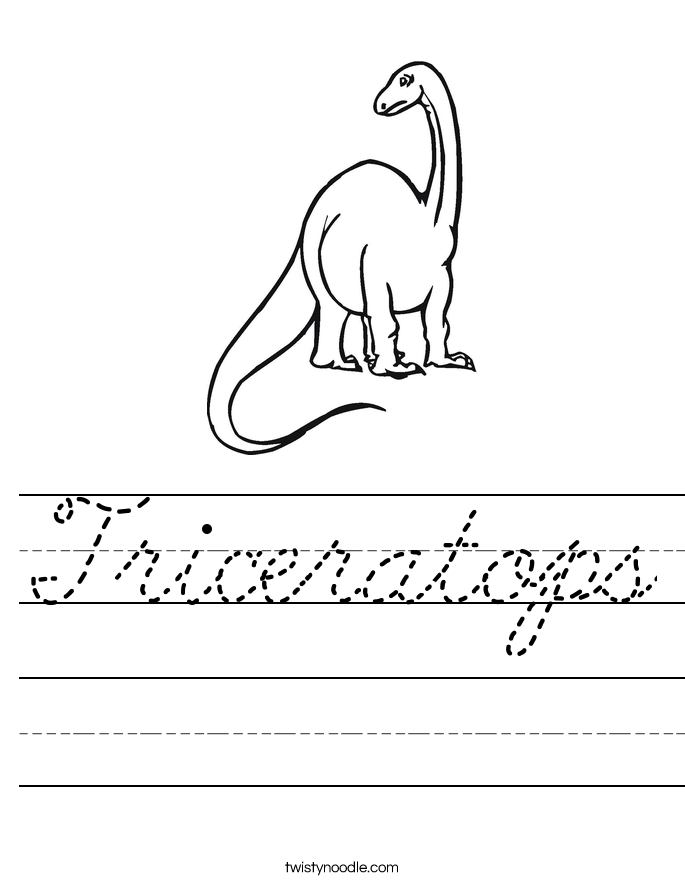Triceratops Worksheet
