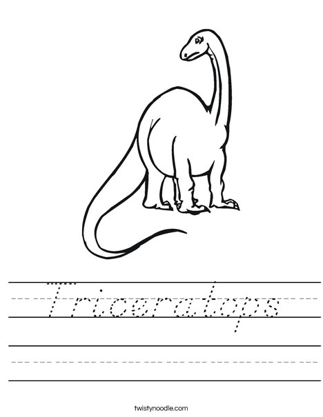 Tall Dinosaur Worksheet