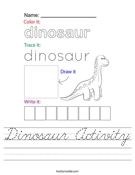 Dinosaur Activity Worksheet